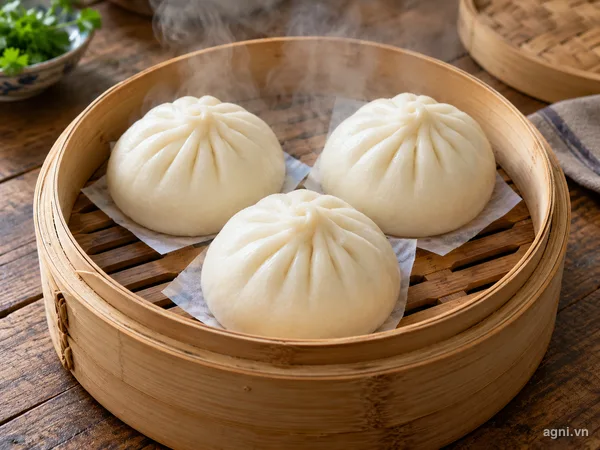 Bánh bao nhân thịt (ảnh minh hoạ do AI tạo)
