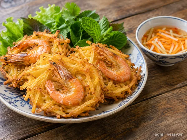 Bánh tôm (ảnh minh hoạ do AI tạo)
