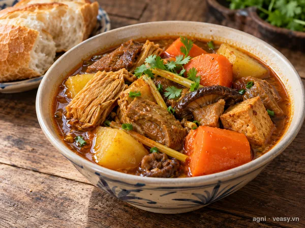 Bò kho chay (ảnh minh hoạ do AI tạo)