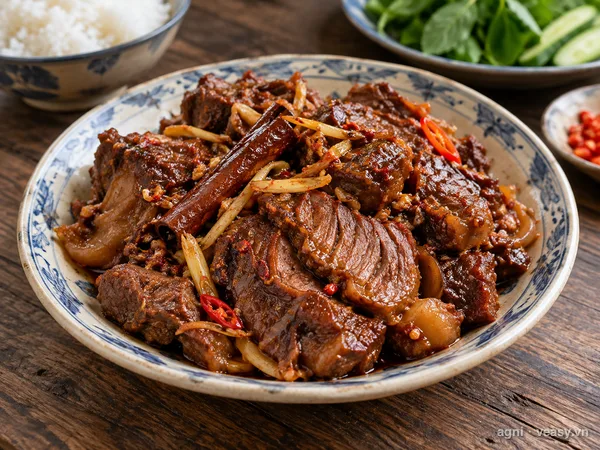Bò kho mật mía (ảnh minh hoạ do AI tạo)