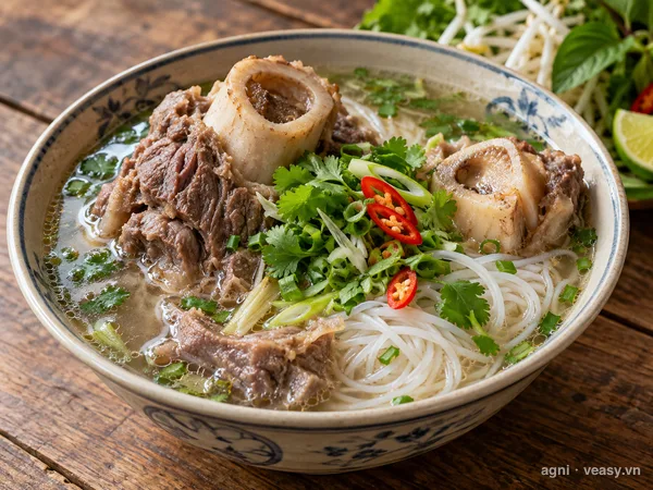 Bún xương bò (ảnh minh hoạ do AI tạo)