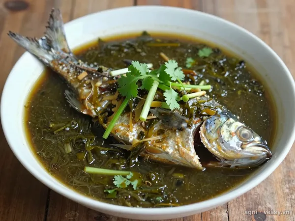 Cá thu kho chè xanh (ảnh minh hoạ do AI tạo)