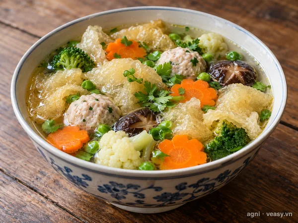 Canh bóng thả (ảnh minh hoạ do AI tạo)