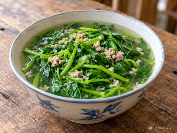 Canh rau lang (ảnh minh hoạ do AI tạo)