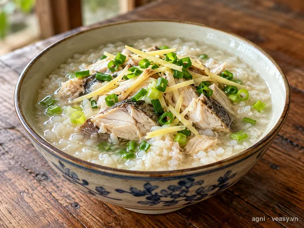 Cháo cá thu (ảnh minh hoạ do AI tạo)