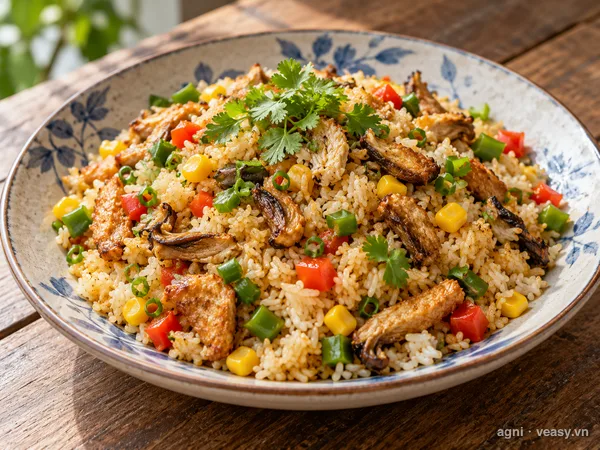 Cơm rang cá mặn chay (ảnh minh hoạ do AI tạo)