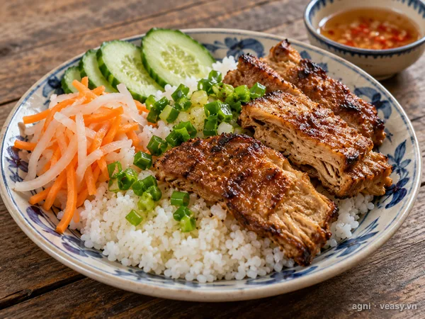 Cơm tấm sườn chay (ảnh minh hoạ do AI tạo)
