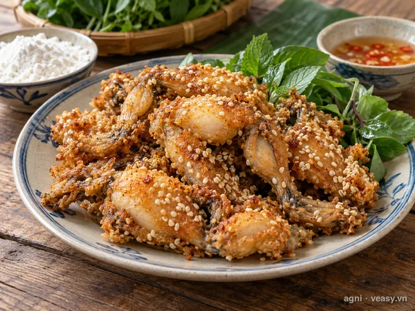 Ếch rán vừng (ảnh minh hoạ do AI tạo)