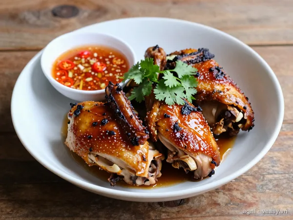 Gà nướng mật ong (ảnh minh hoạ do AI tạo)