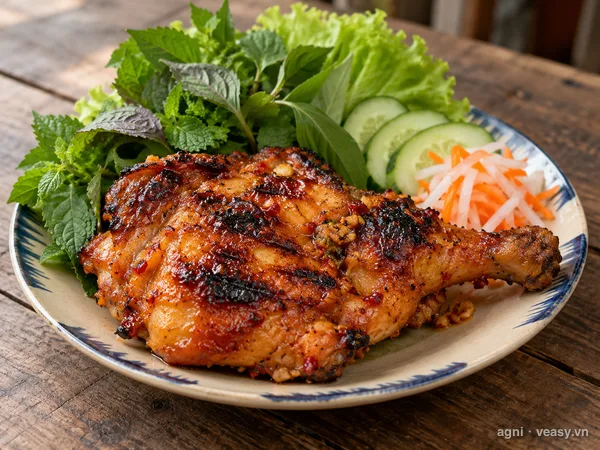 Gà nướng sa tế (ảnh minh hoạ do AI tạo)