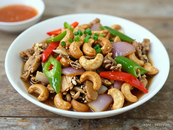 Gà xào hạt điều (ảnh minh hoạ do AI tạo)