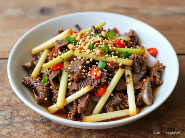 Gân bò xào sả ớt (ảnh minh hoạ do AI tạo)