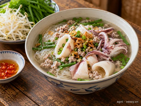 Hủ tiếu mực (ảnh minh hoạ do AI tạo)