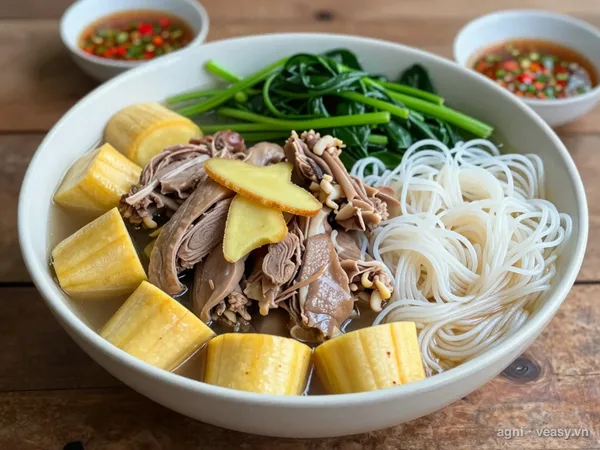 Lẩu vịt om sấu (ảnh minh hoạ do AI tạo)