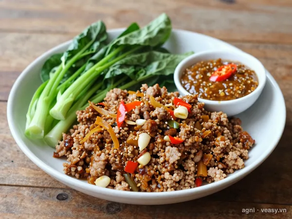 Mắm tép chưng thịt (ảnh minh hoạ do AI tạo)