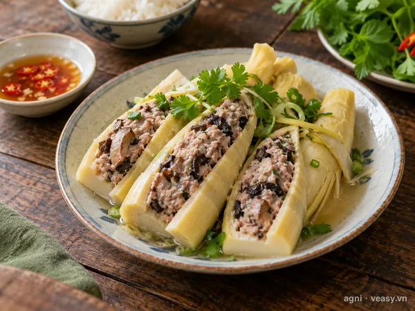 Măng nhồi thịt hấp (ảnh minh hoạ do AI tạo)