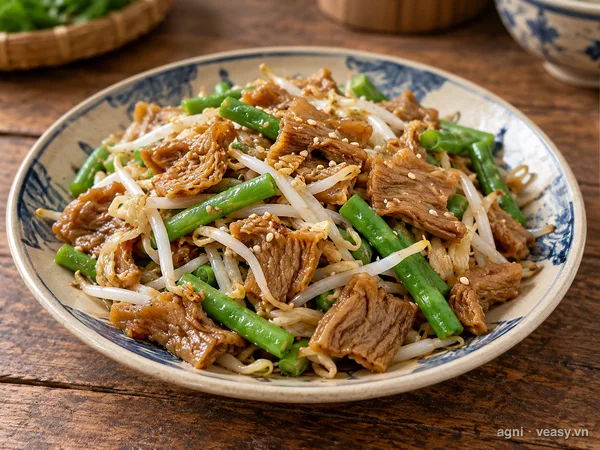 Mề chay xào giá đỗ (ảnh minh hoạ do AI tạo)