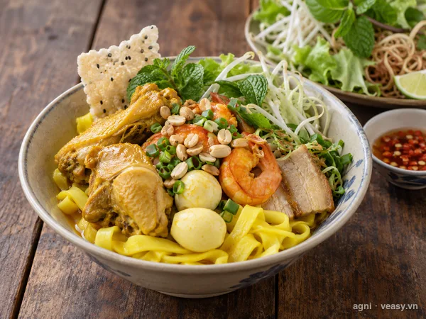 Mì Quảng (ảnh minh hoạ do AI tạo)