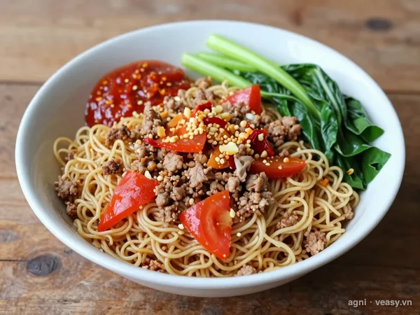 Mì tôm trộn (ảnh minh hoạ do AI tạo)
