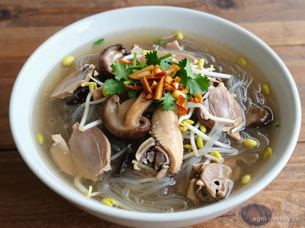 Miến tim gà (ảnh minh hoạ do AI tạo)