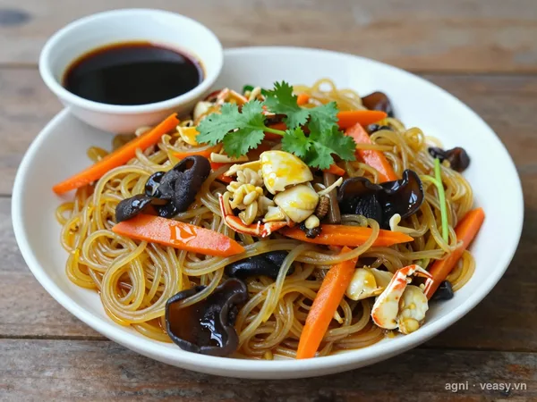 Miến xào cua (ảnh minh hoạ do AI tạo)