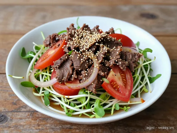 Nộm bò rau mầm (ảnh minh hoạ do AI tạo)