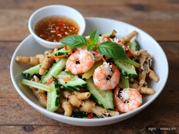 Nộm chân gà tôm chua (ảnh minh hoạ do AI tạo)