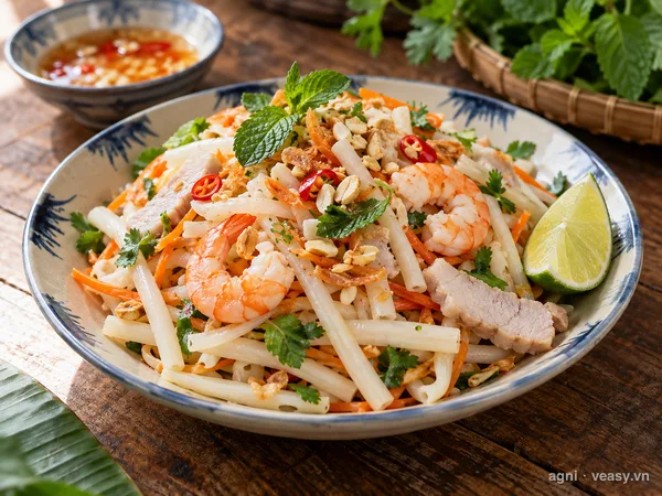 Nộm ngó sen (ảnh minh hoạ do AI tạo)