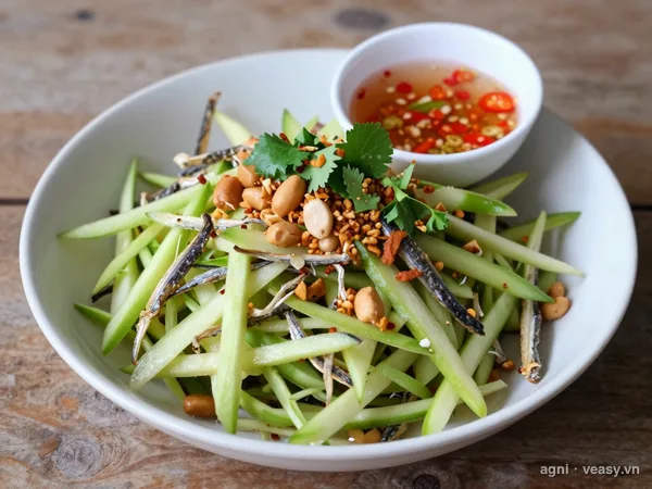 Nộm xoài khô cá sặc (ảnh minh hoạ do AI tạo)