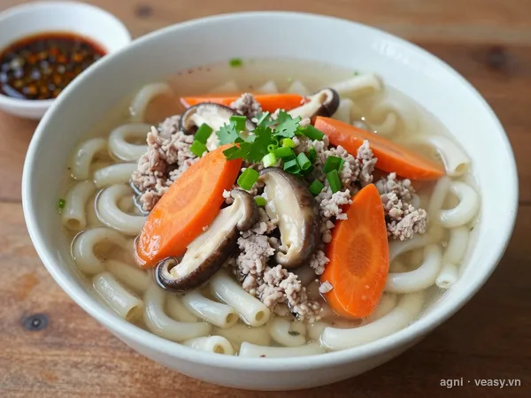 Nui nấu thịt băm (ảnh minh hoạ do AI tạo)