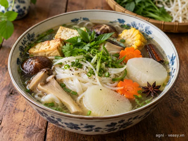 Phở chay (ảnh minh hoạ do AI tạo)