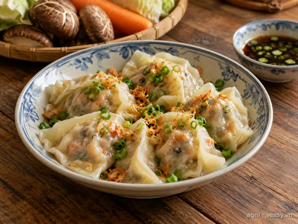 Sủi cảo chay (ảnh minh hoạ do AI tạo)