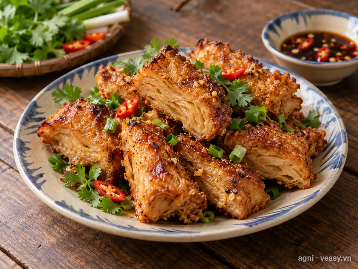 Sườn chay rán giòn (ảnh minh hoạ do AI tạo)
