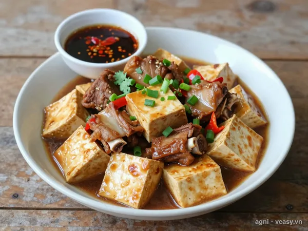 Sườn kho đậu phụ (ảnh minh hoạ do AI tạo)