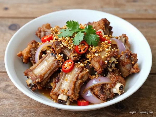 Sườn xóc tỏi (ảnh minh hoạ do AI tạo)