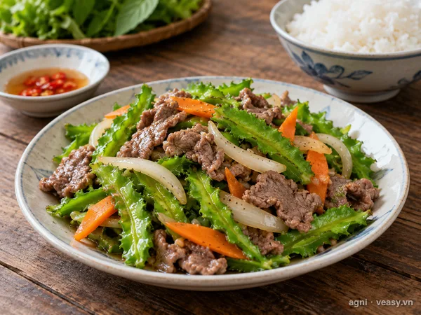 Thịt bò xào đậu rồng (ảnh minh hoạ do AI tạo)