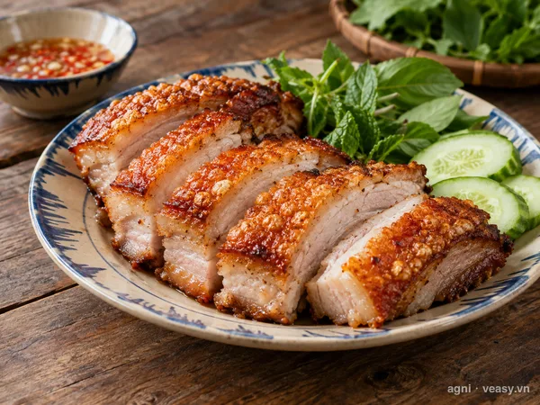 Thịt lợn quay (ảnh minh hoạ do AI tạo)
