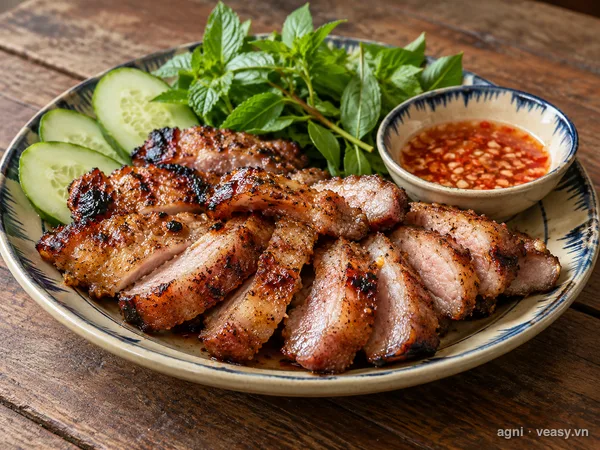 Thịt lợn rừng nướng (ảnh minh hoạ do AI tạo)