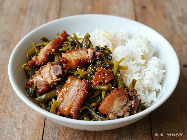 Thịt quay kho dưa chua (ảnh minh hoạ do AI tạo)