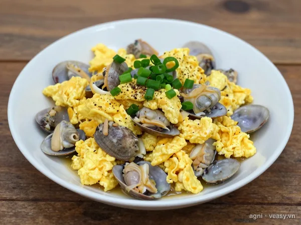 Trứng xào ngao (ảnh minh hoạ do AI tạo)