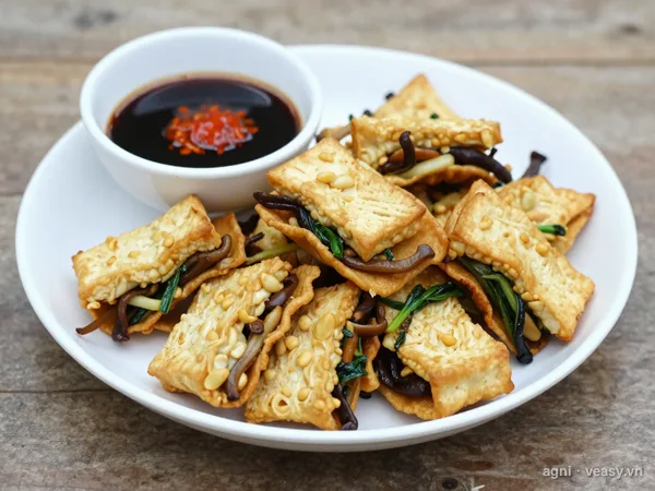 Vằn thắn chay rán (ảnh minh hoạ do AI tạo)