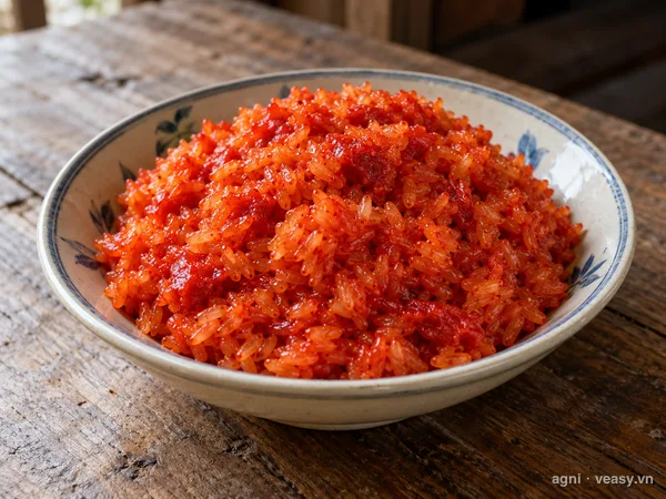 Xôi gấc (ảnh minh hoạ do AI tạo)