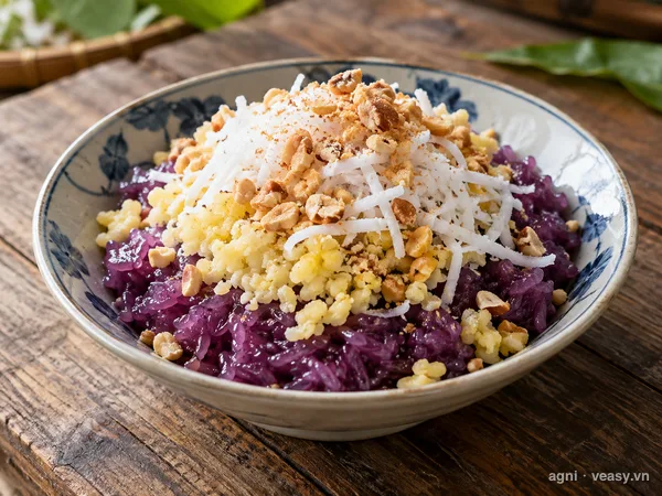 Xôi lá cẩm (ảnh minh hoạ do AI tạo)