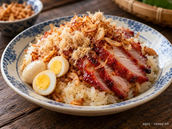 Xôi xá xíu (ảnh minh hoạ do AI tạo)